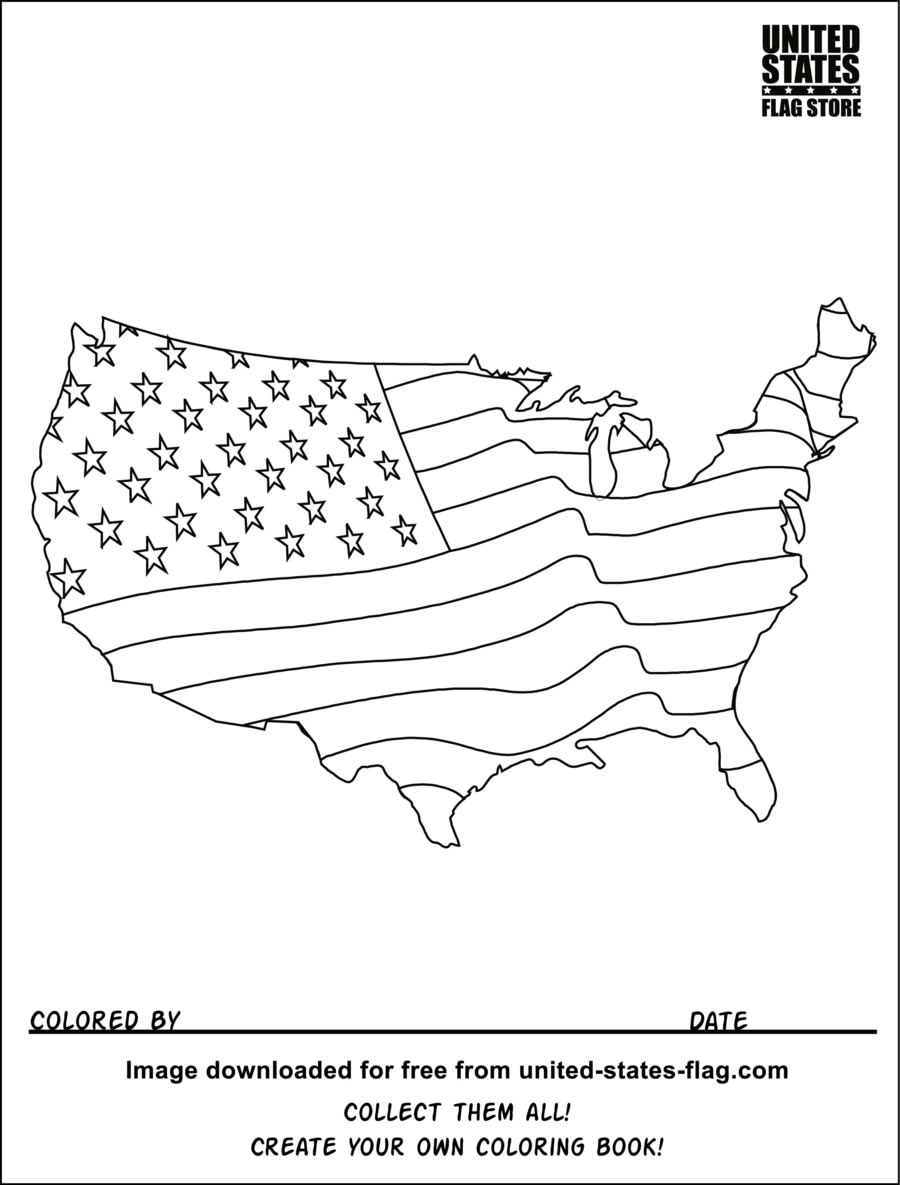 60 Printable American Flag Coloring Sheet 46