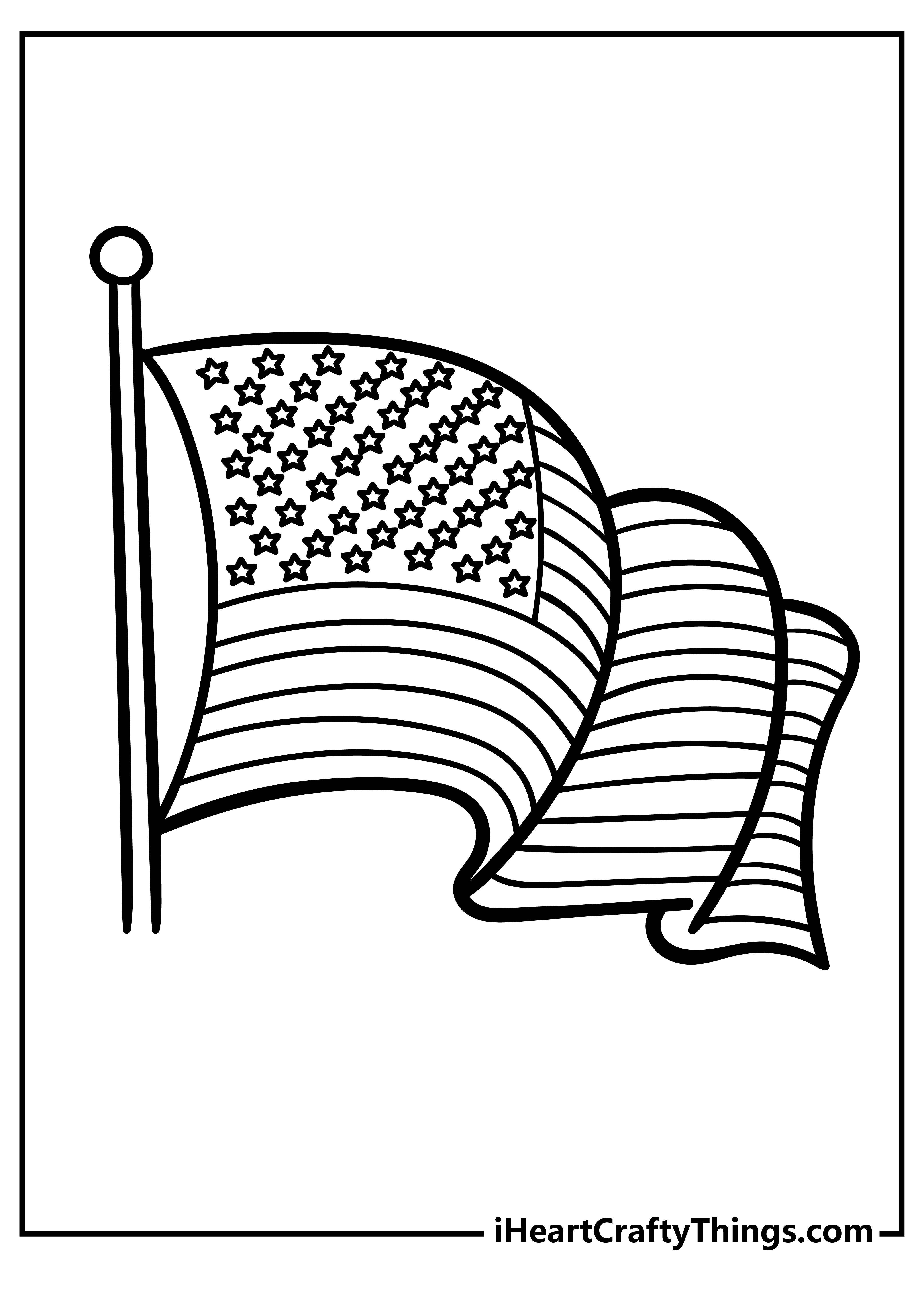 60 Printable American Flag Coloring Sheet 47