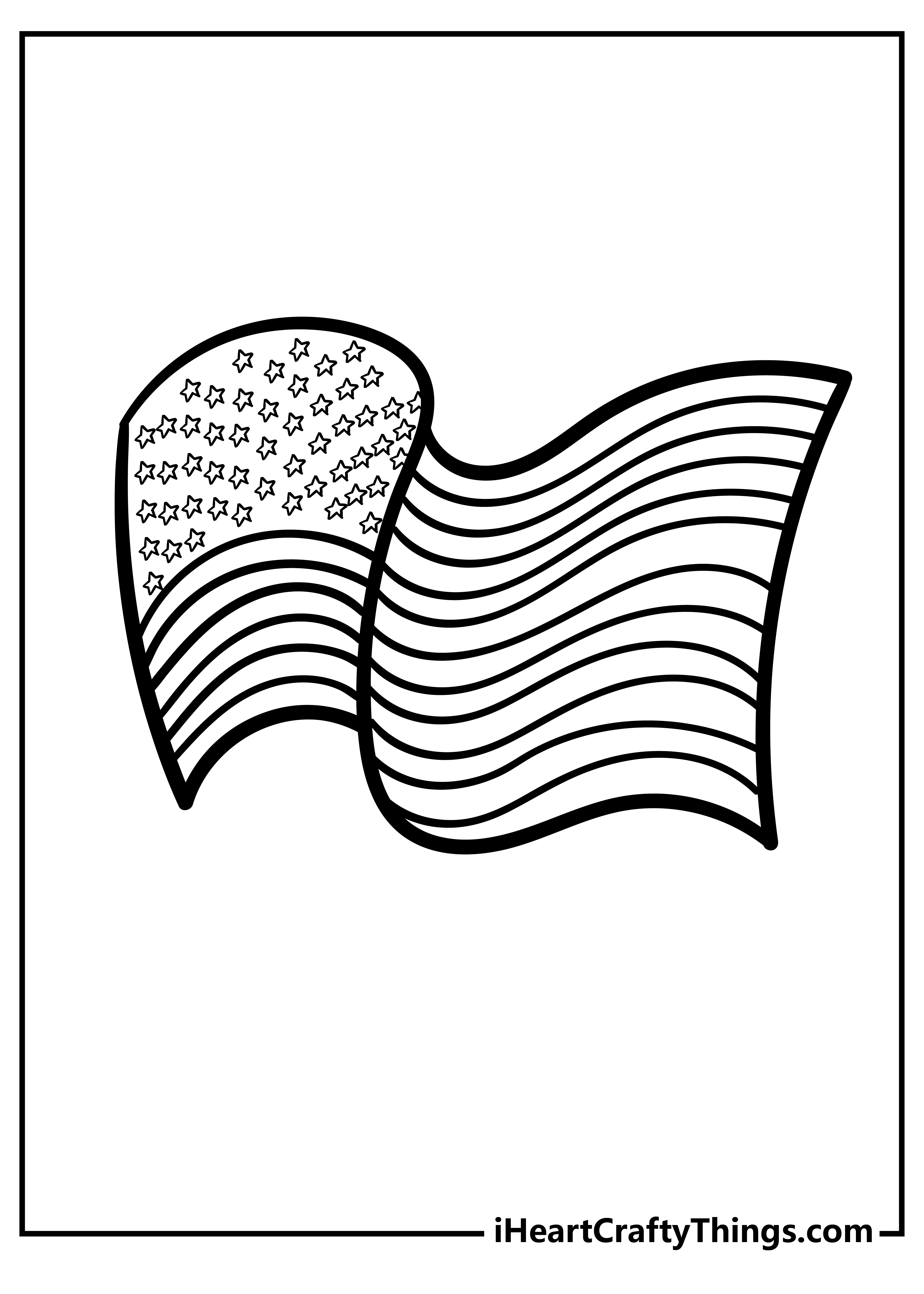 60 Printable American Flag Coloring Sheet 48