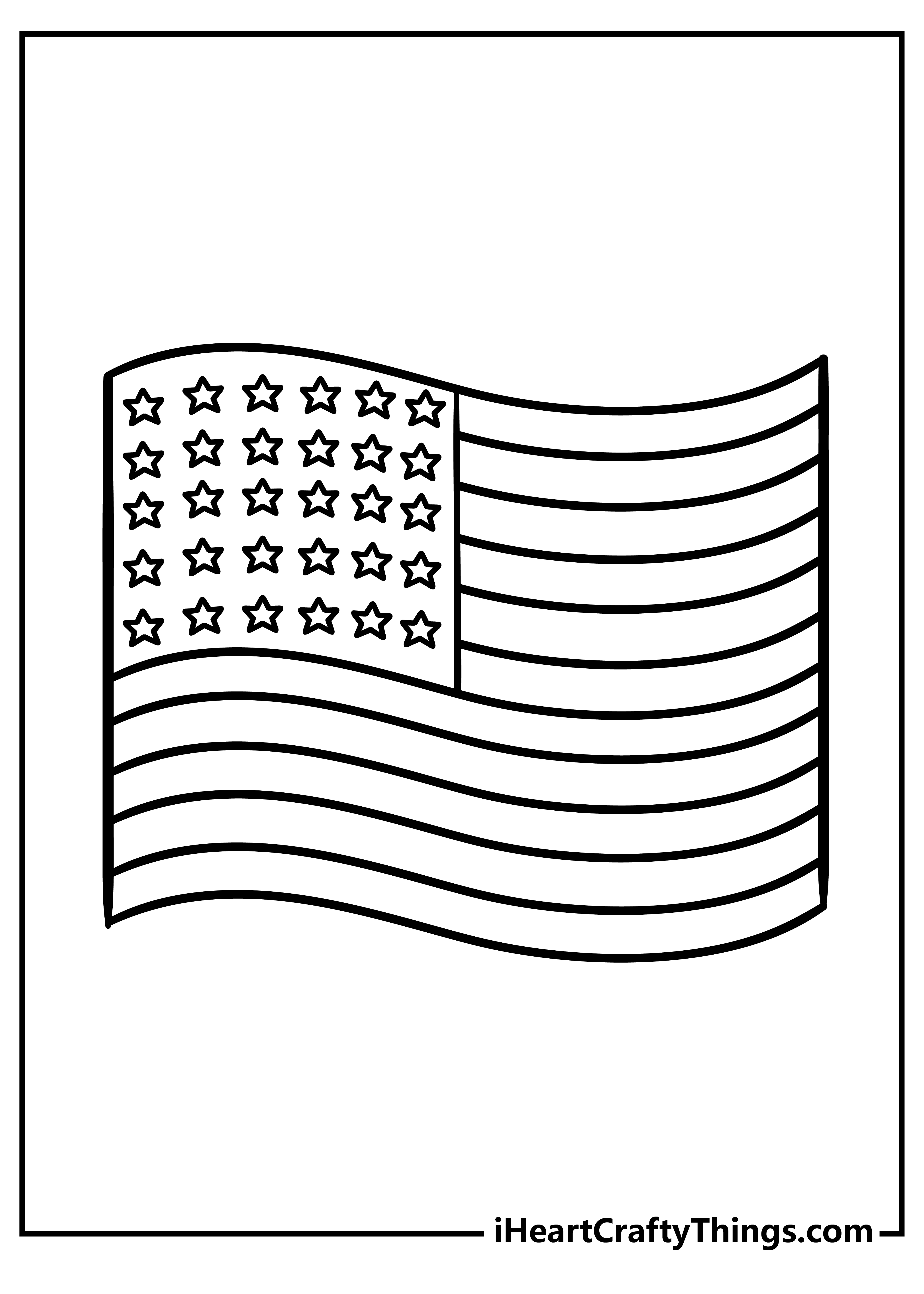 60 Printable American Flag Coloring Sheet 57