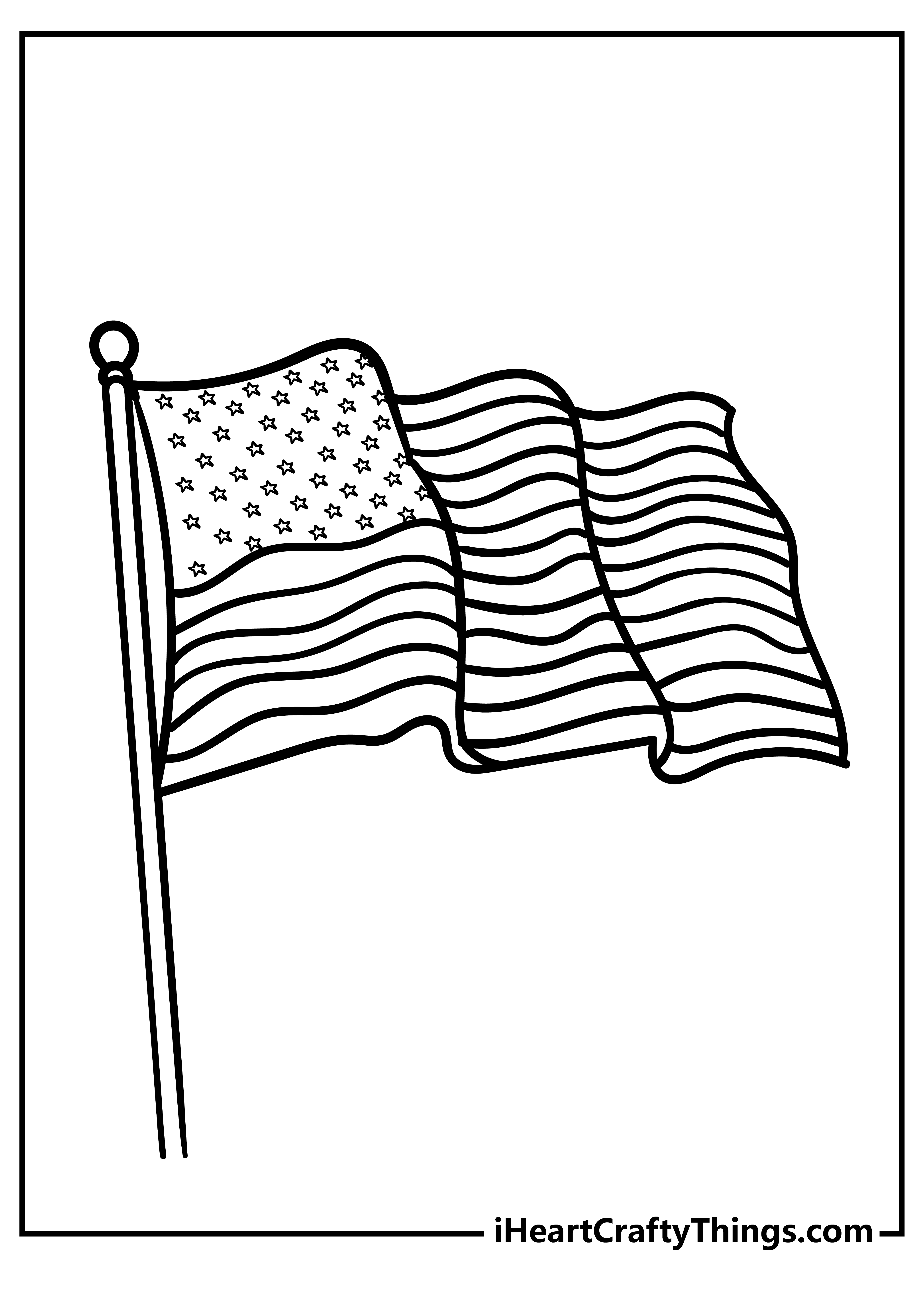 60 Printable American Flag Coloring Sheet 60