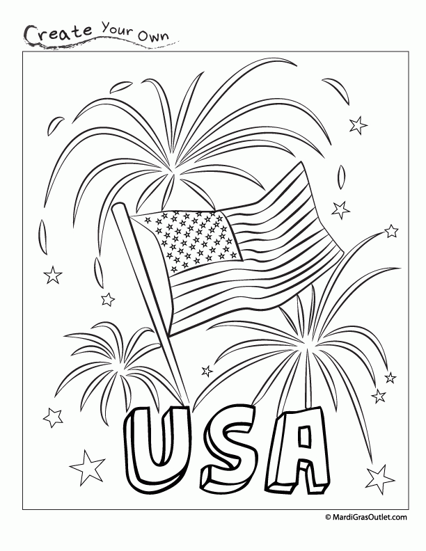 60 Printable American Flag Coloring Sheet 7