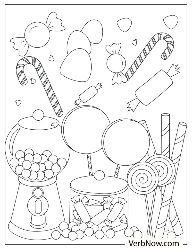 60 Printable Candy Coloring Sheets 15