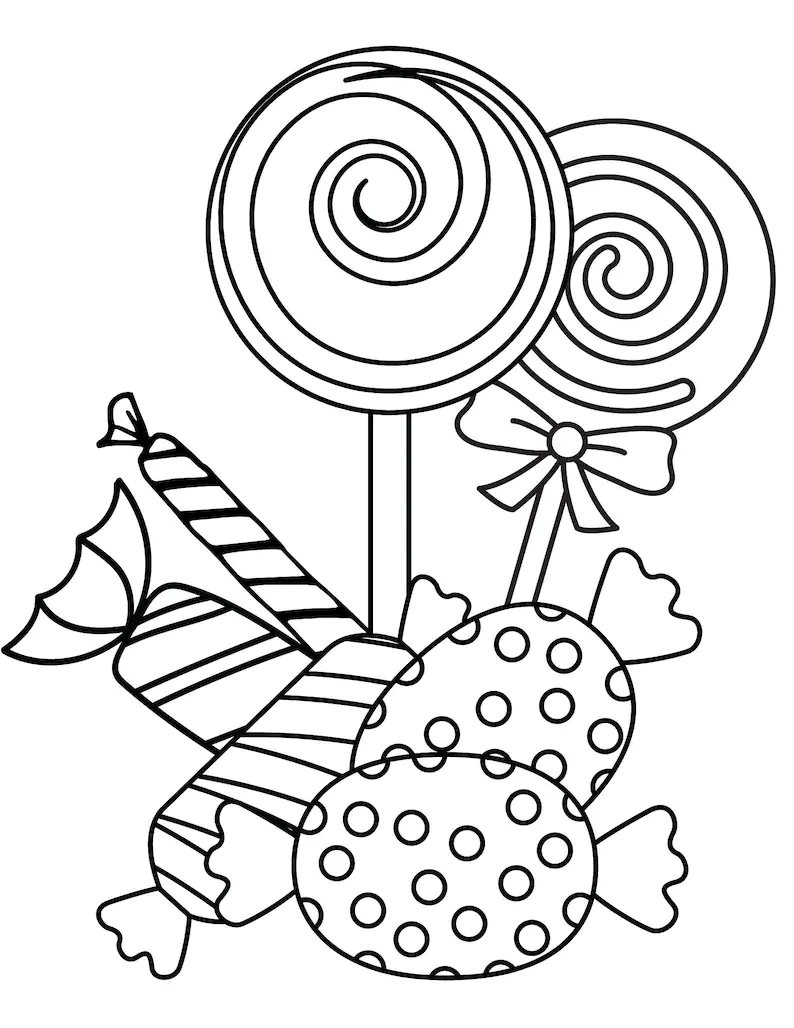 60 Printable Candy Coloring Sheets 30