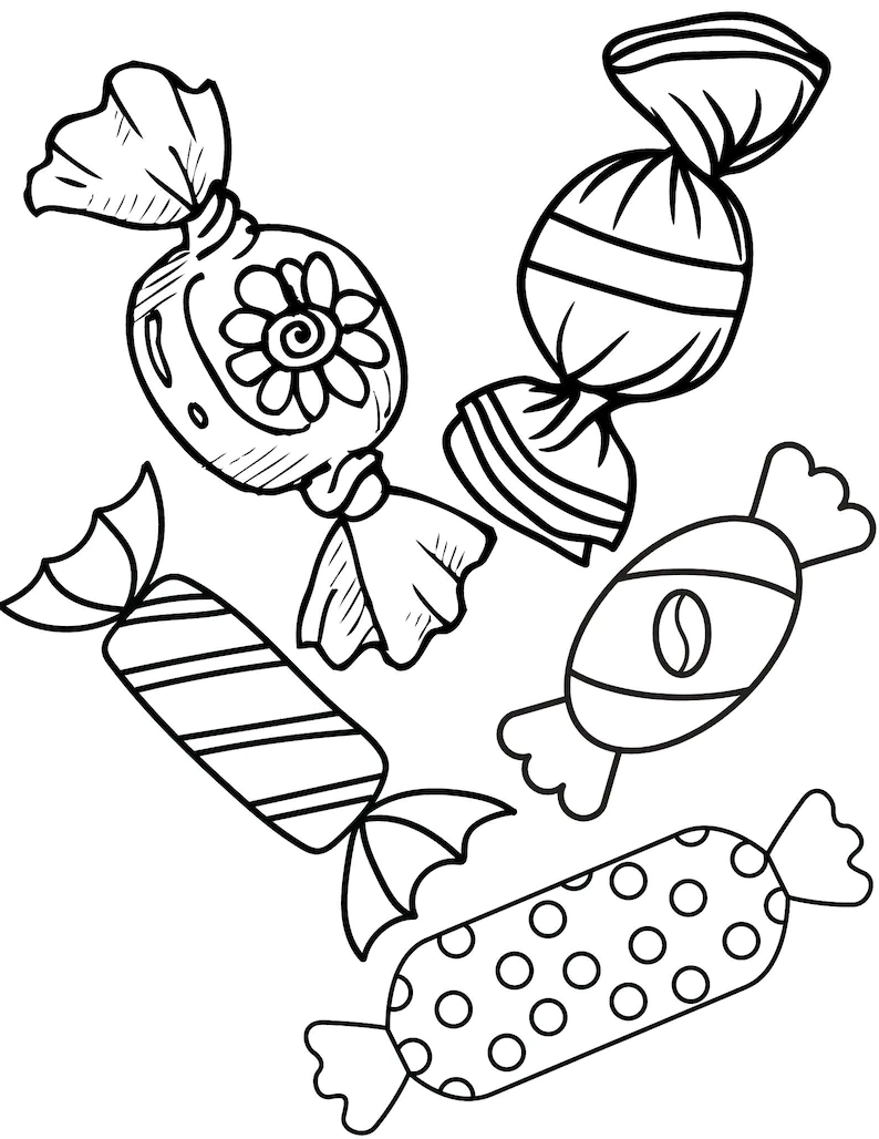 60 Printable Candy Coloring Sheets 43