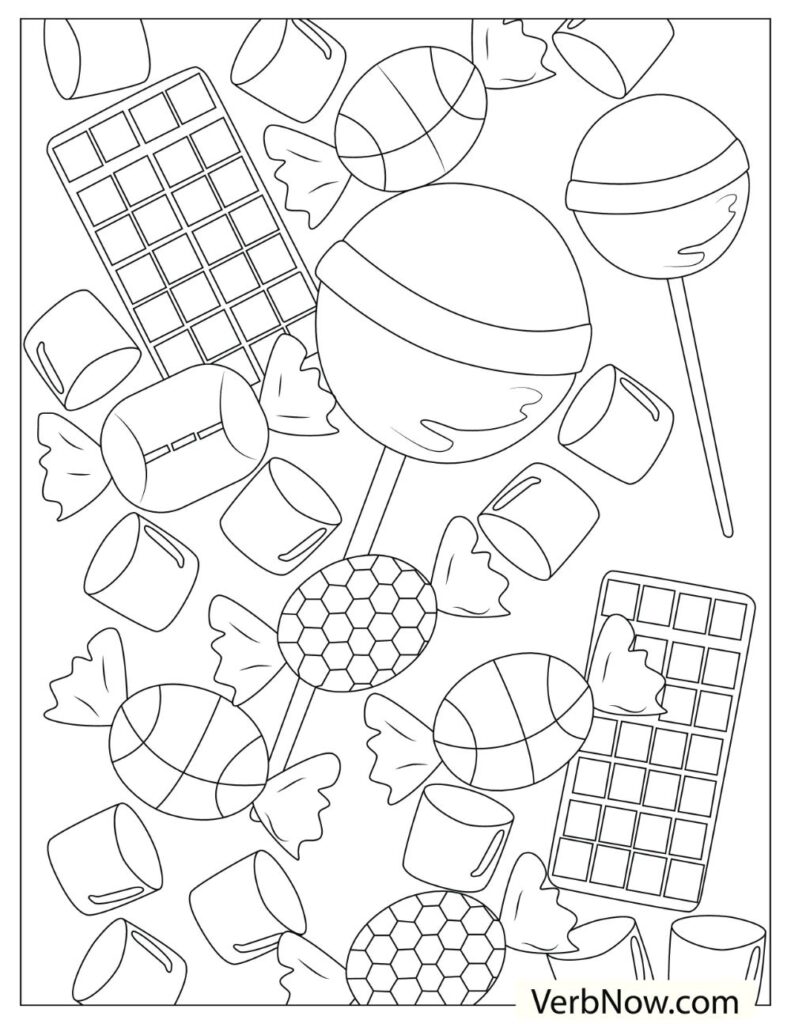 60 Printable Candy Coloring Sheets 49