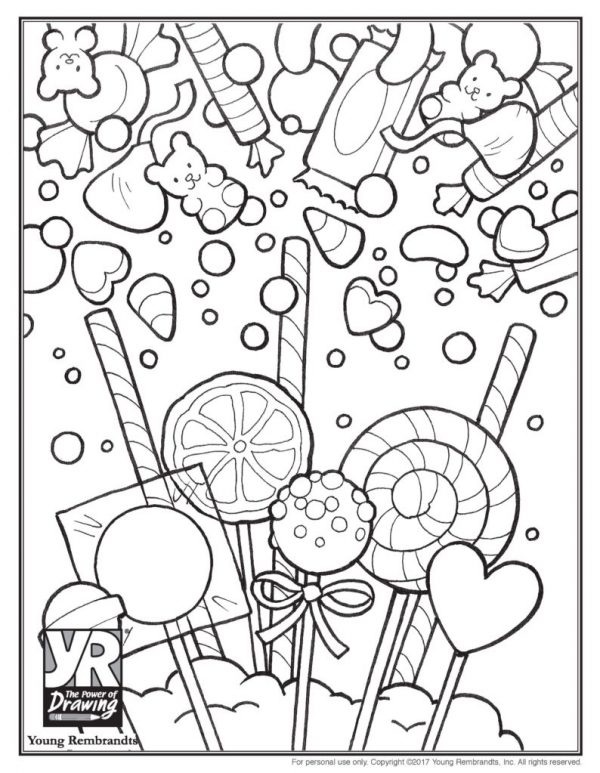 60 Printable Candy Coloring Sheets 58