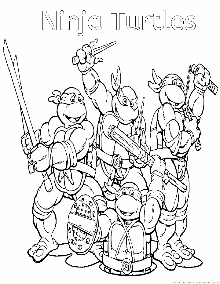 60 Printable Coloring Sheets Ninja Turtles 14