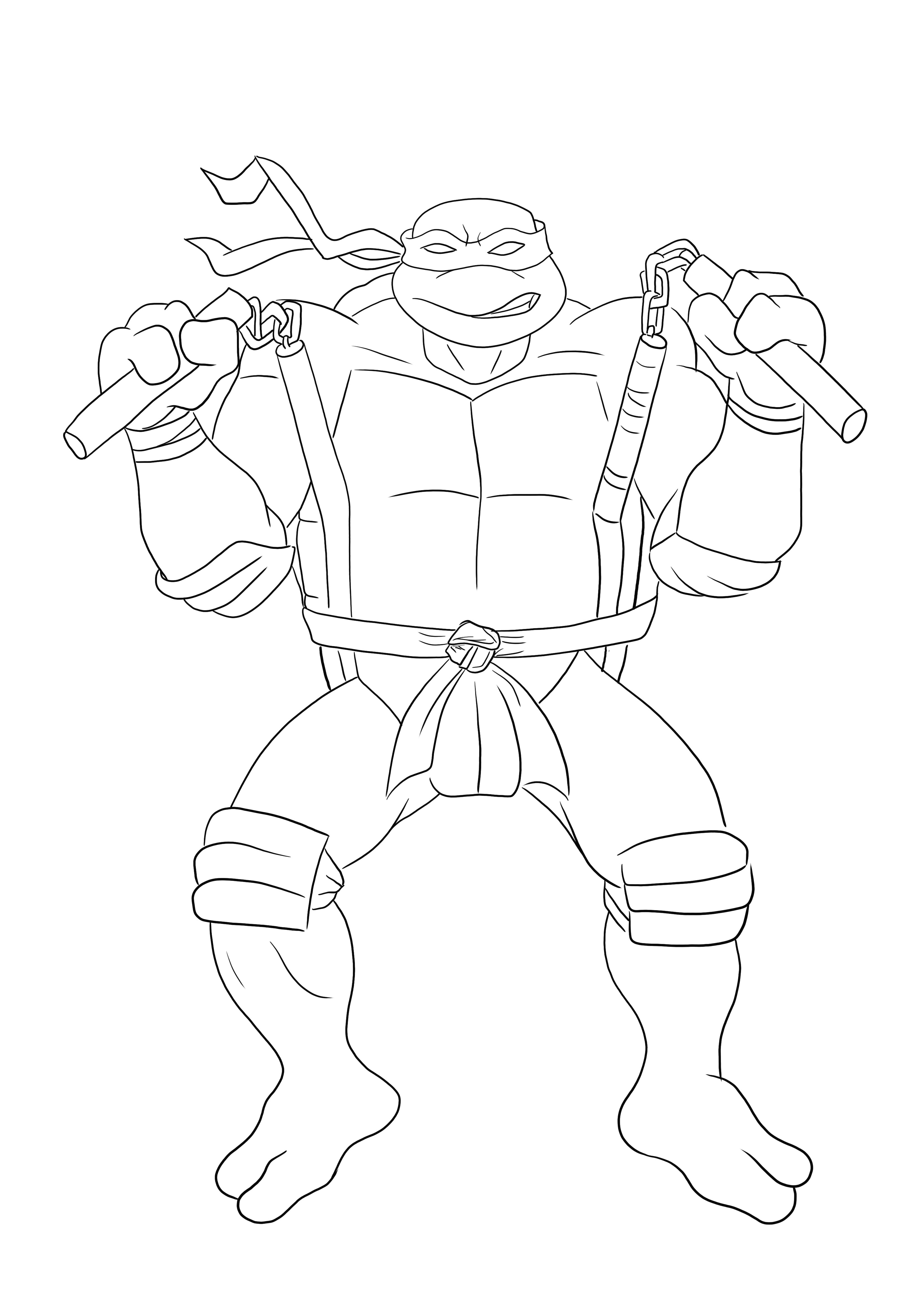 60 Printable Coloring Sheets Ninja Turtles 20