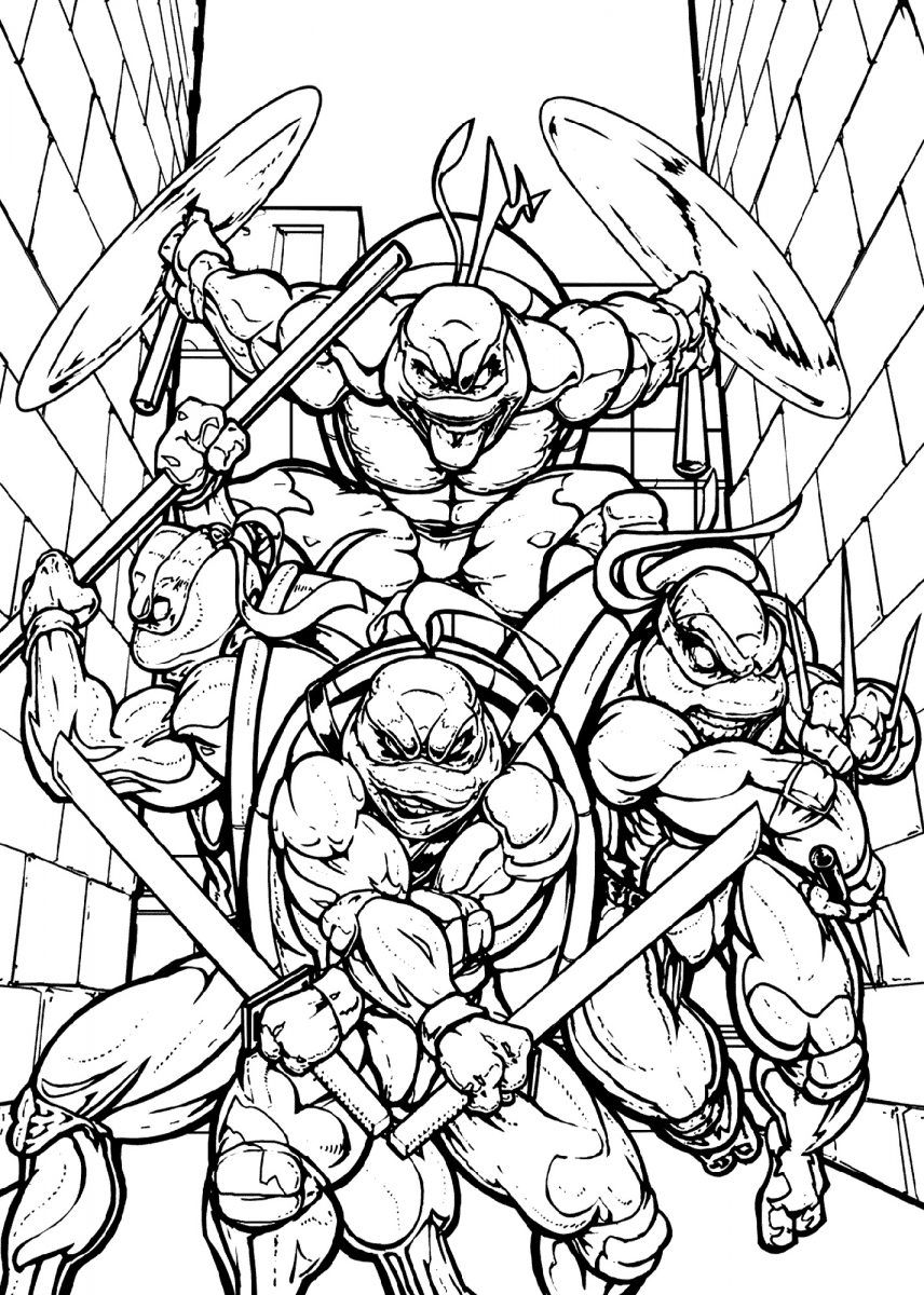 60 Printable Coloring Sheets Ninja Turtles 21