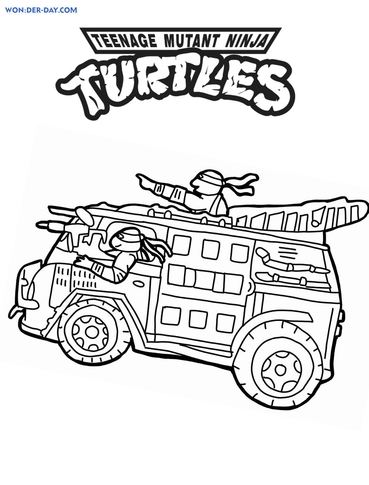 60 Printable Coloring Sheets Ninja Turtles 24