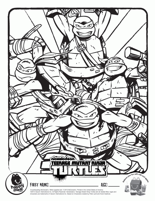 60 Printable Coloring Sheets Ninja Turtles 26