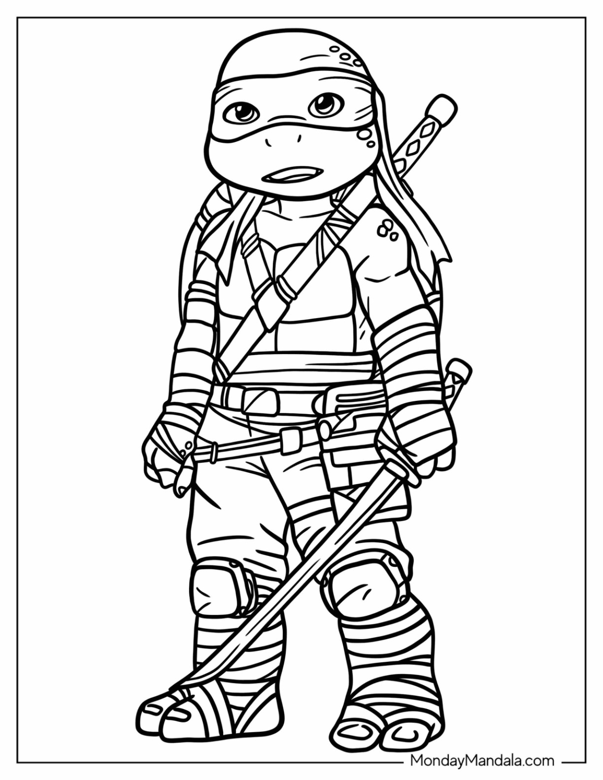 60 Printable Coloring Sheets Ninja Turtles 40