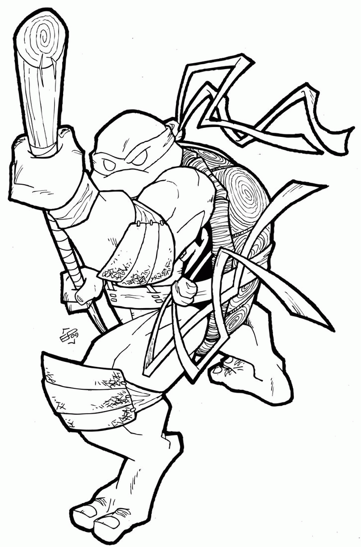 60 Printable Coloring Sheets Ninja Turtles 42