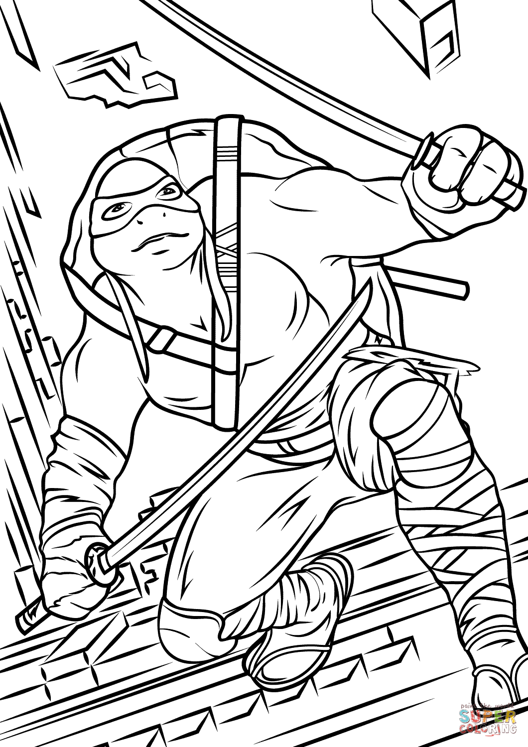 60 Printable Coloring Sheets Ninja Turtles 57