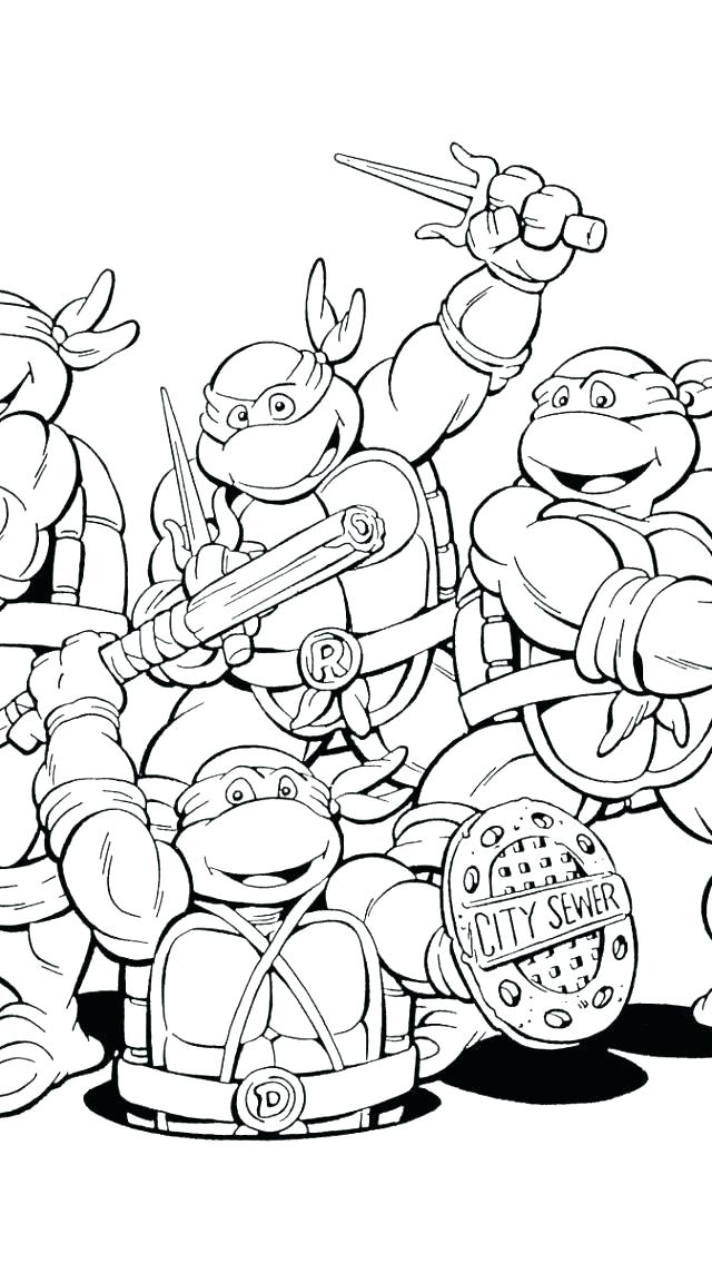 60 Printable Coloring Sheets Ninja Turtles 61