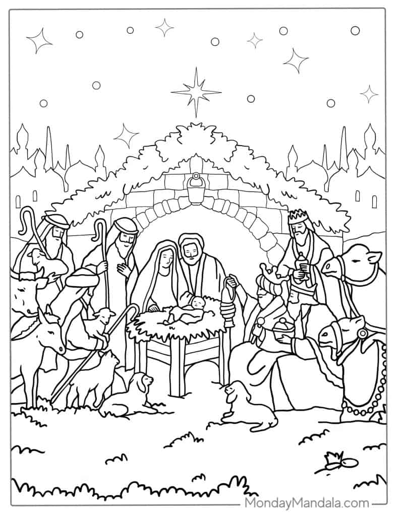 Get 85 Coloring Pages Of Nativity Ideas 35