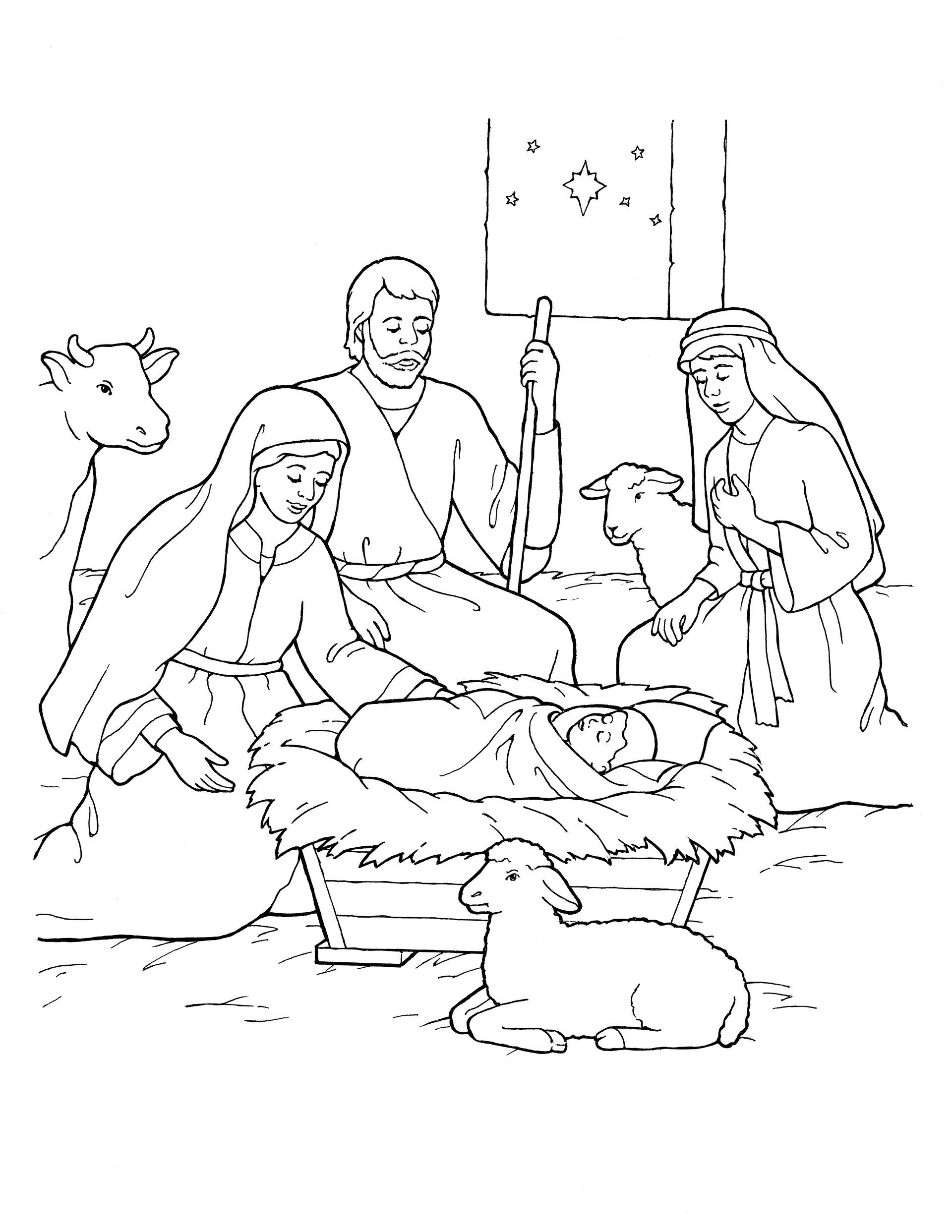 Get 85 Coloring Pages Of Nativity Ideas 44