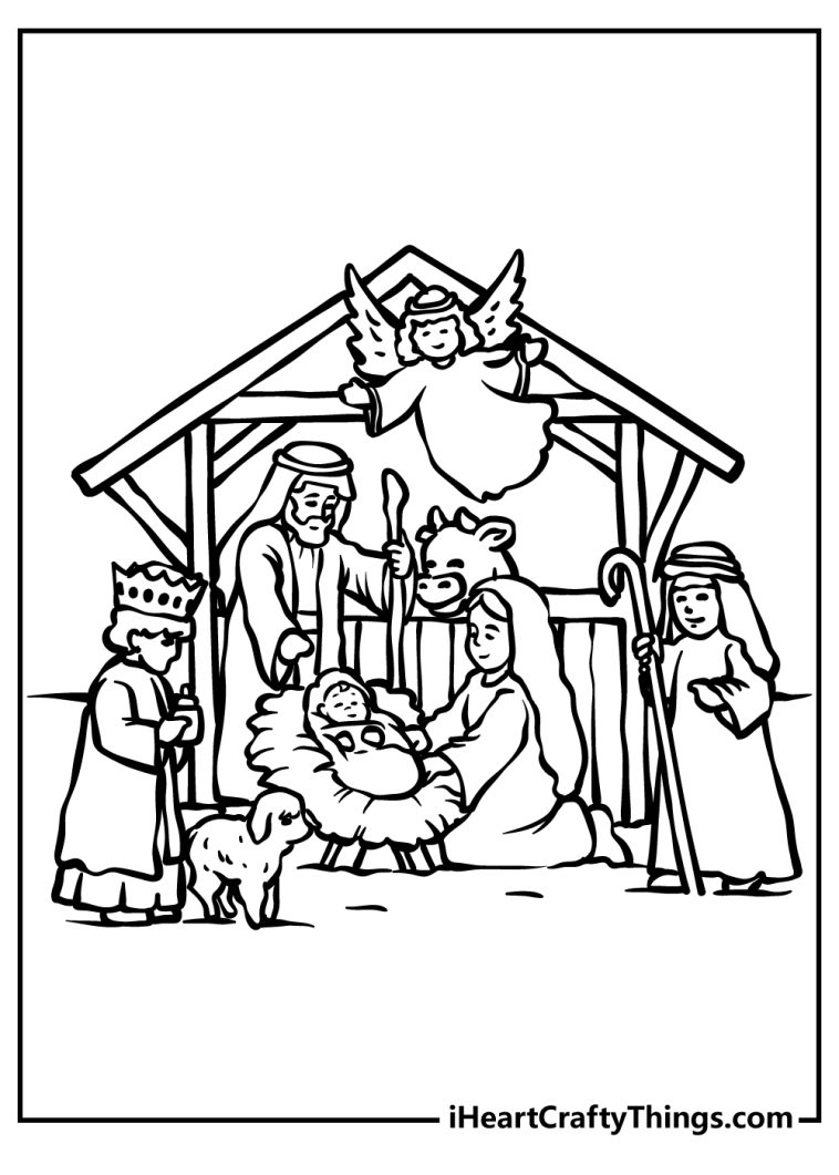 Get 85 Coloring Pages Of Nativity Ideas 46