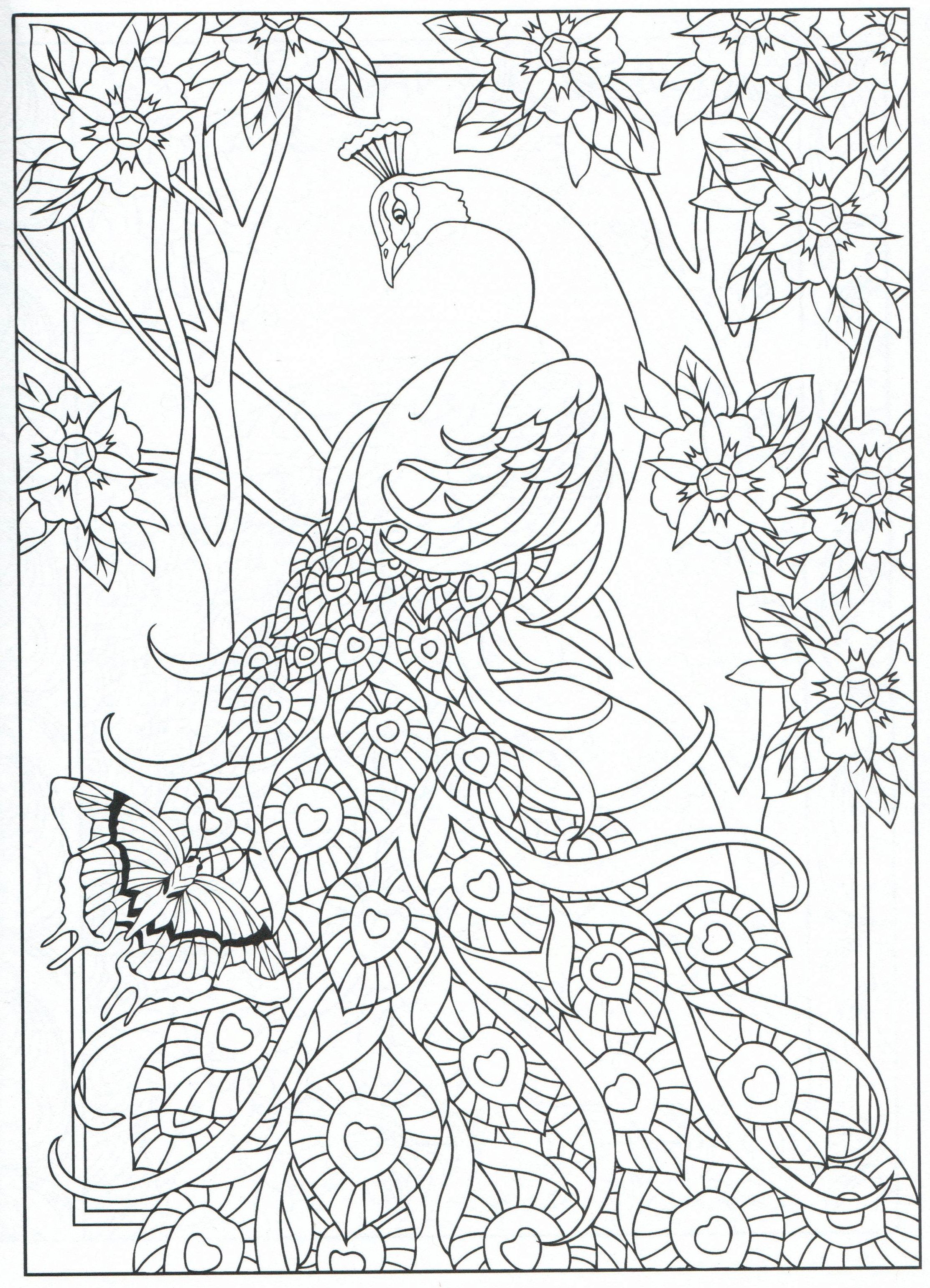 Get 85 Printable Coloring Pages Of Peacocks Ideas 12