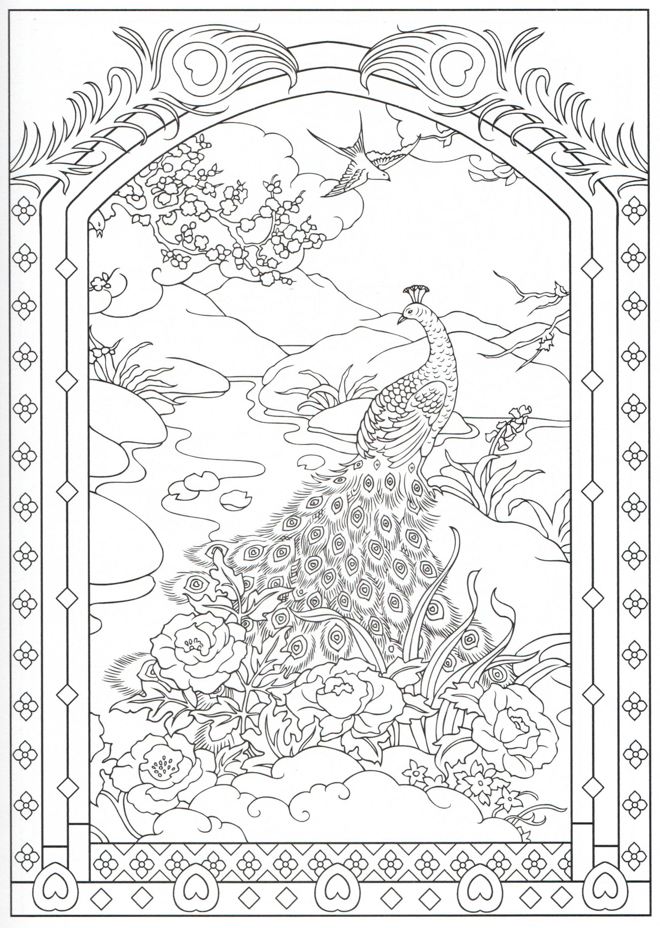 Get 85 Printable Coloring Pages Of Peacocks Ideas 50