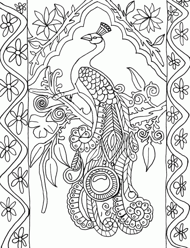 Get 85 Printable Coloring Pages Of Peacocks Ideas 54