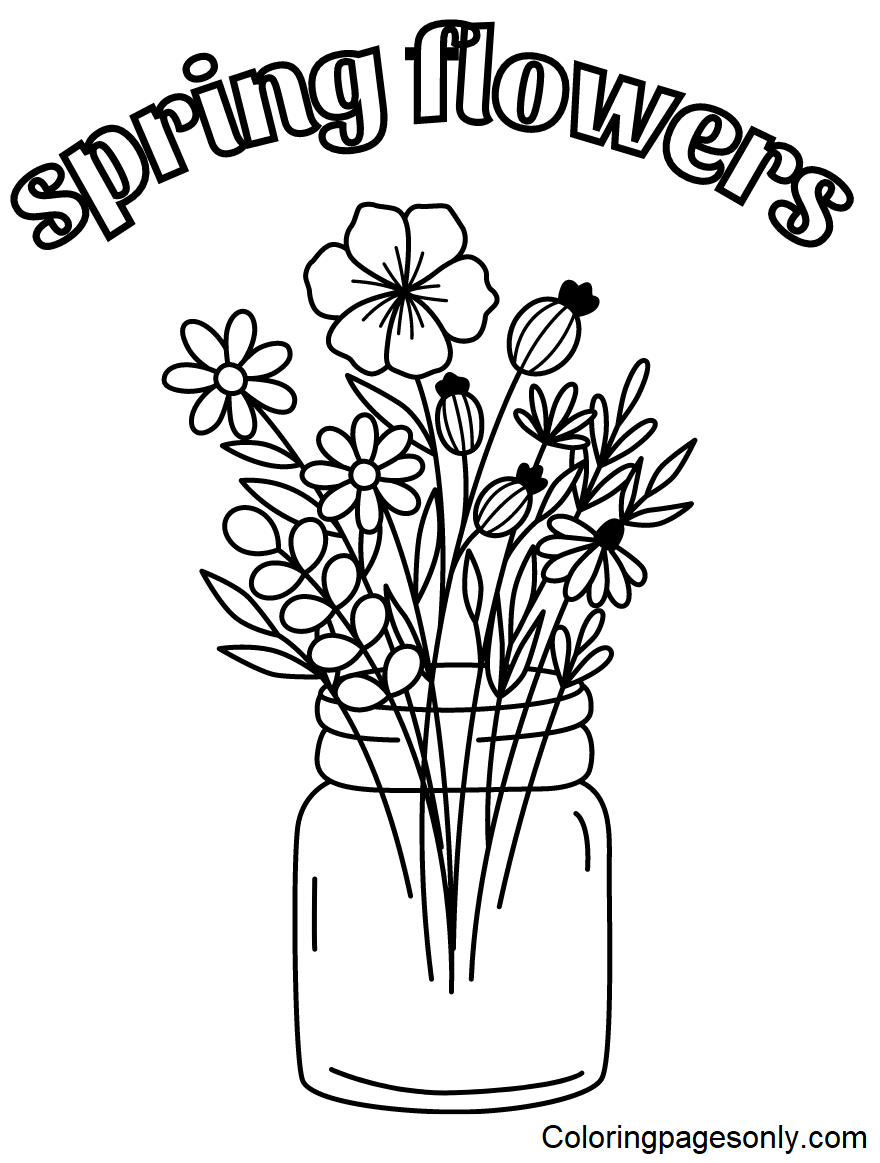 Get 85 Spring Flowers Coloring Ideas 14