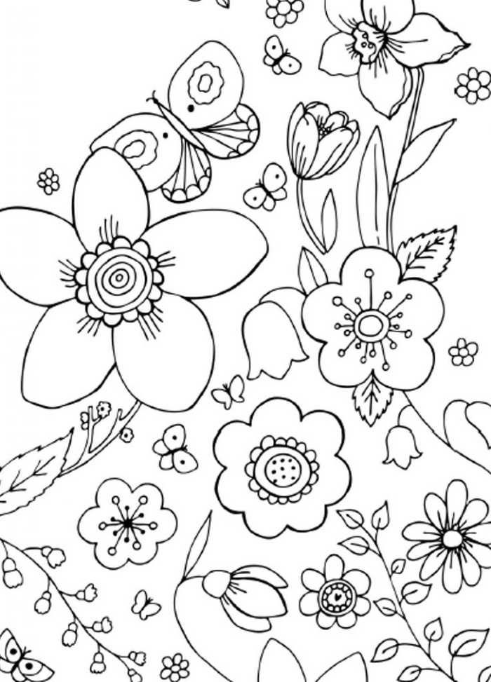 Get 85 Spring Flowers Coloring Ideas 9