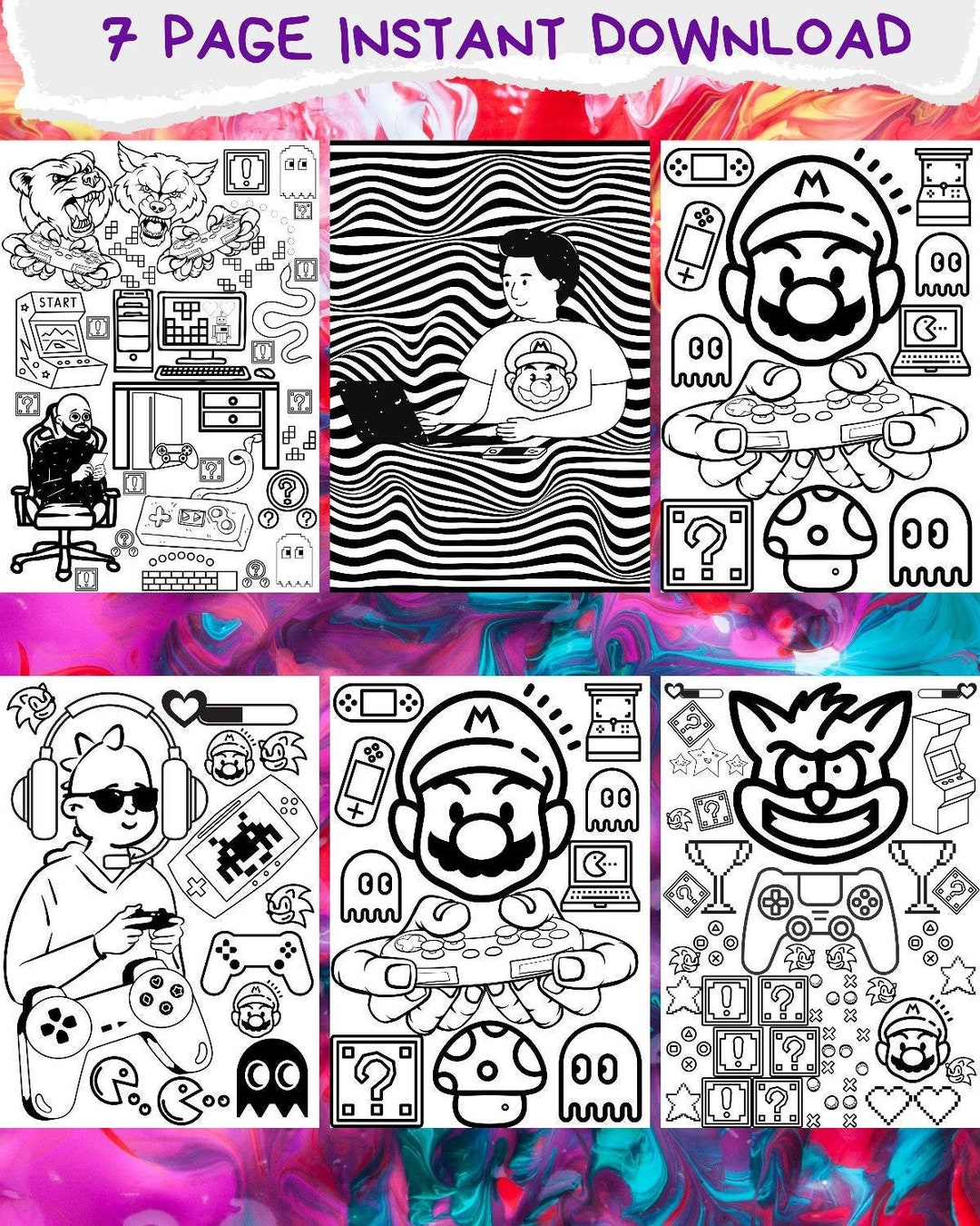 35 Printable Gaming Coloring Pages 18