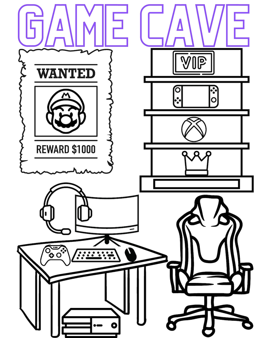 35 Printable Gaming Coloring Pages 2