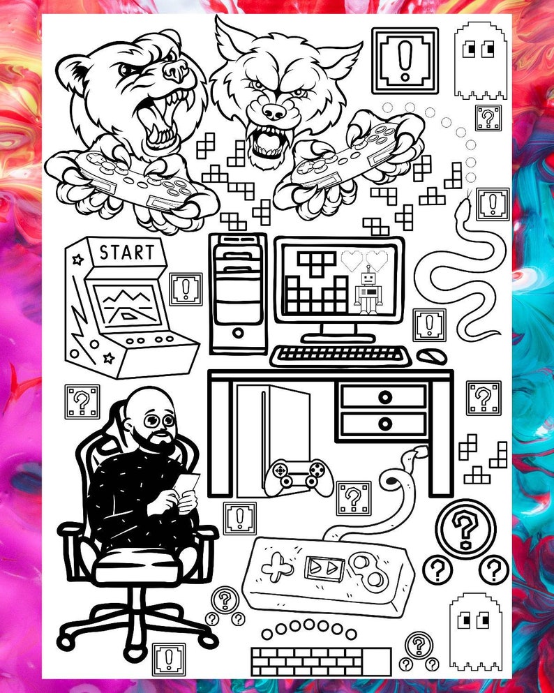 35 Printable Gaming Coloring Pages 33