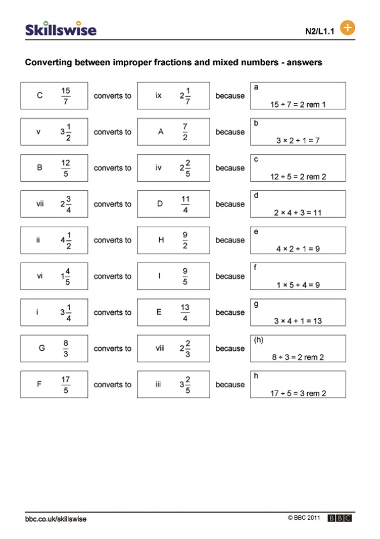 Save 60 Improper Fractions To Mixed Numbers Worksheets Ideas 10