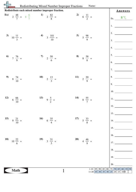 Save 60 Improper Fractions To Mixed Numbers Worksheets Ideas 23