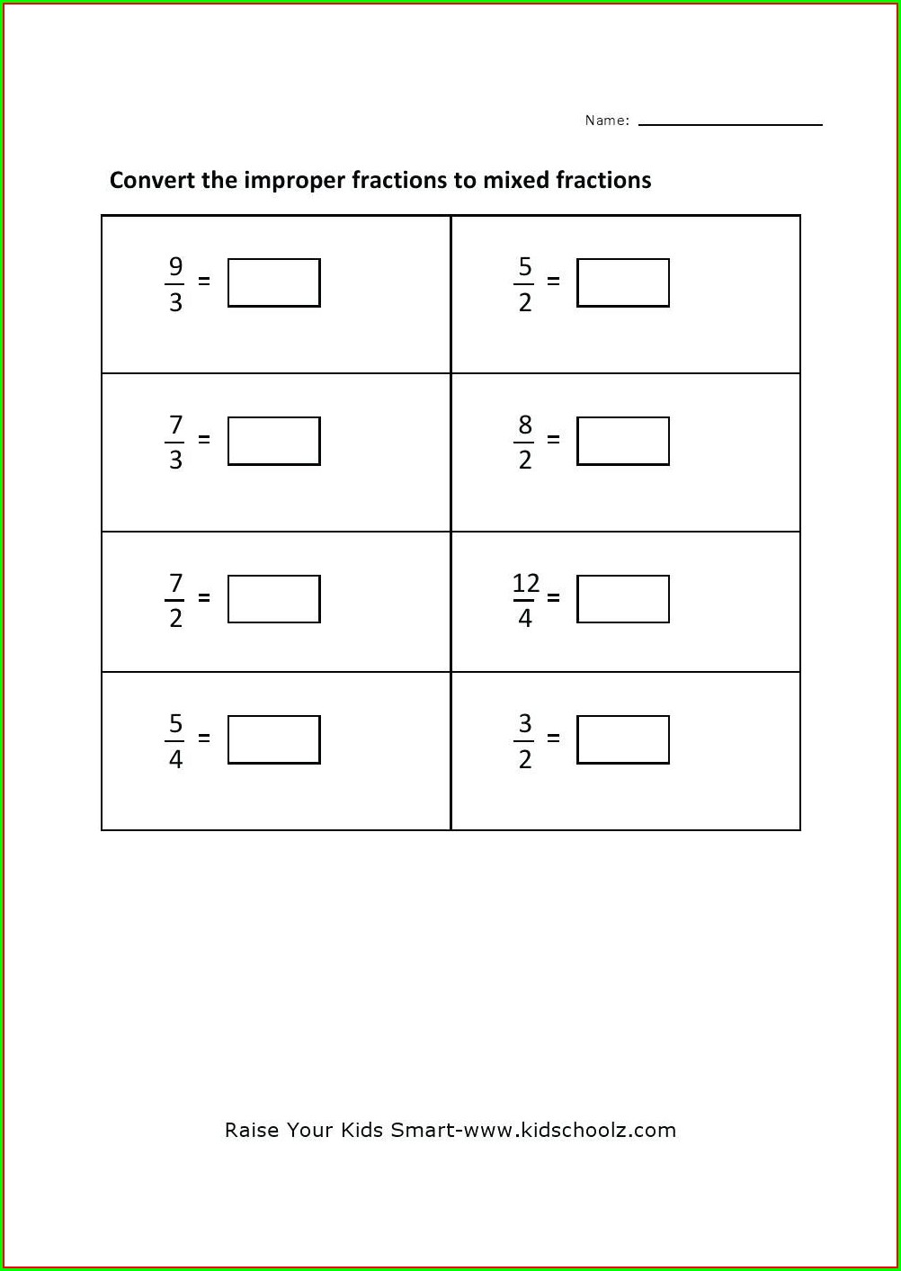 Save 60 Improper Fractions To Mixed Numbers Worksheets Ideas 37