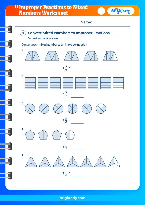 Save 60 Improper Fractions To Mixed Numbers Worksheets Ideas 48