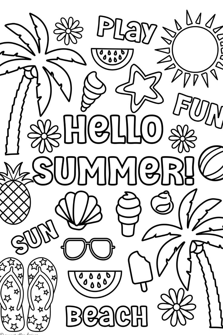 Save 60 Summer Coloring Pages Ideas 43